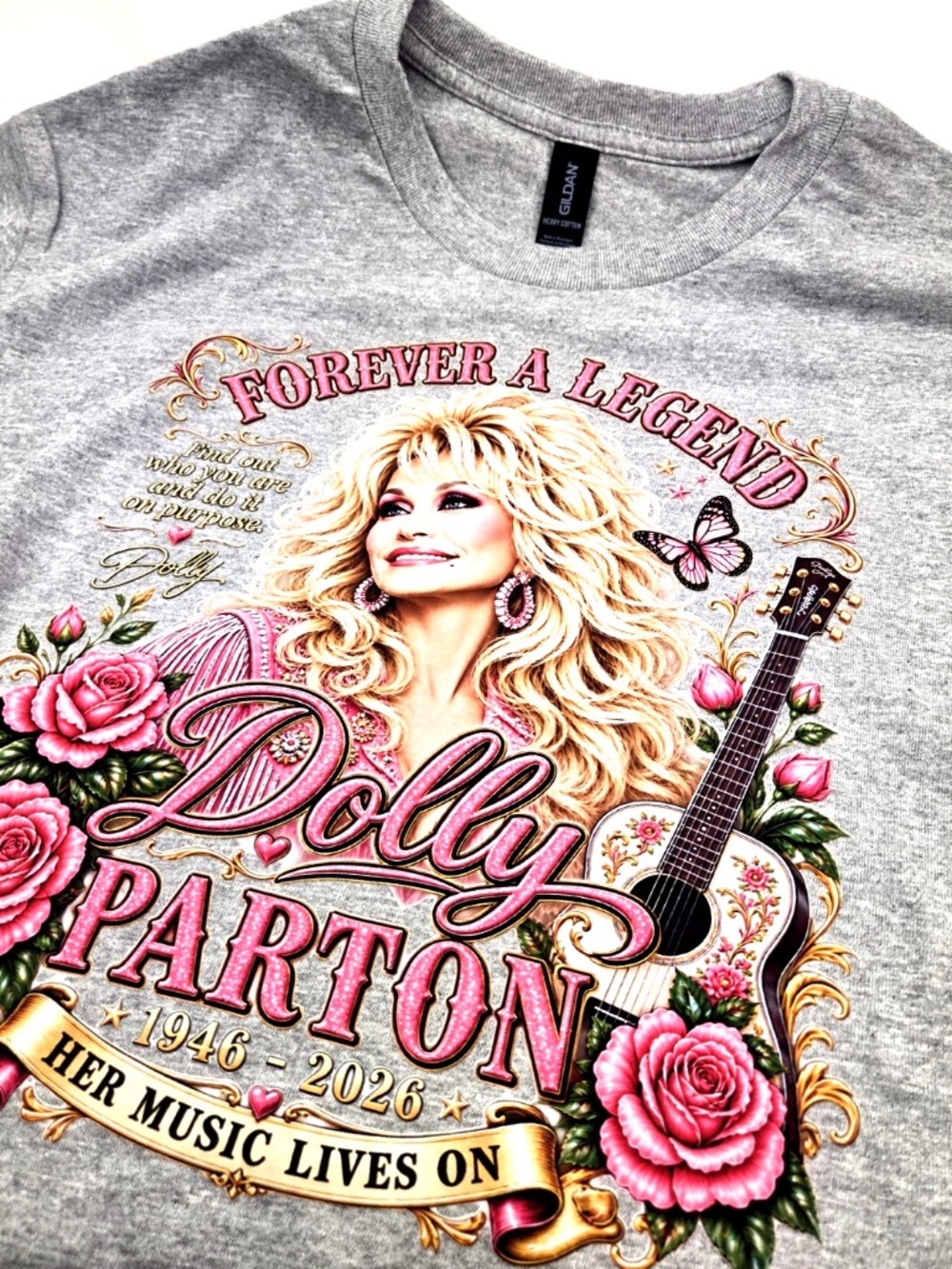 Dolly Parton Shirt Size Large Unisex Adults Gray
